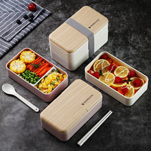 Load image into Gallery viewer, Wooden Style Lunch Box