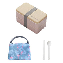 Load image into Gallery viewer, Wooden Style Lunch Box